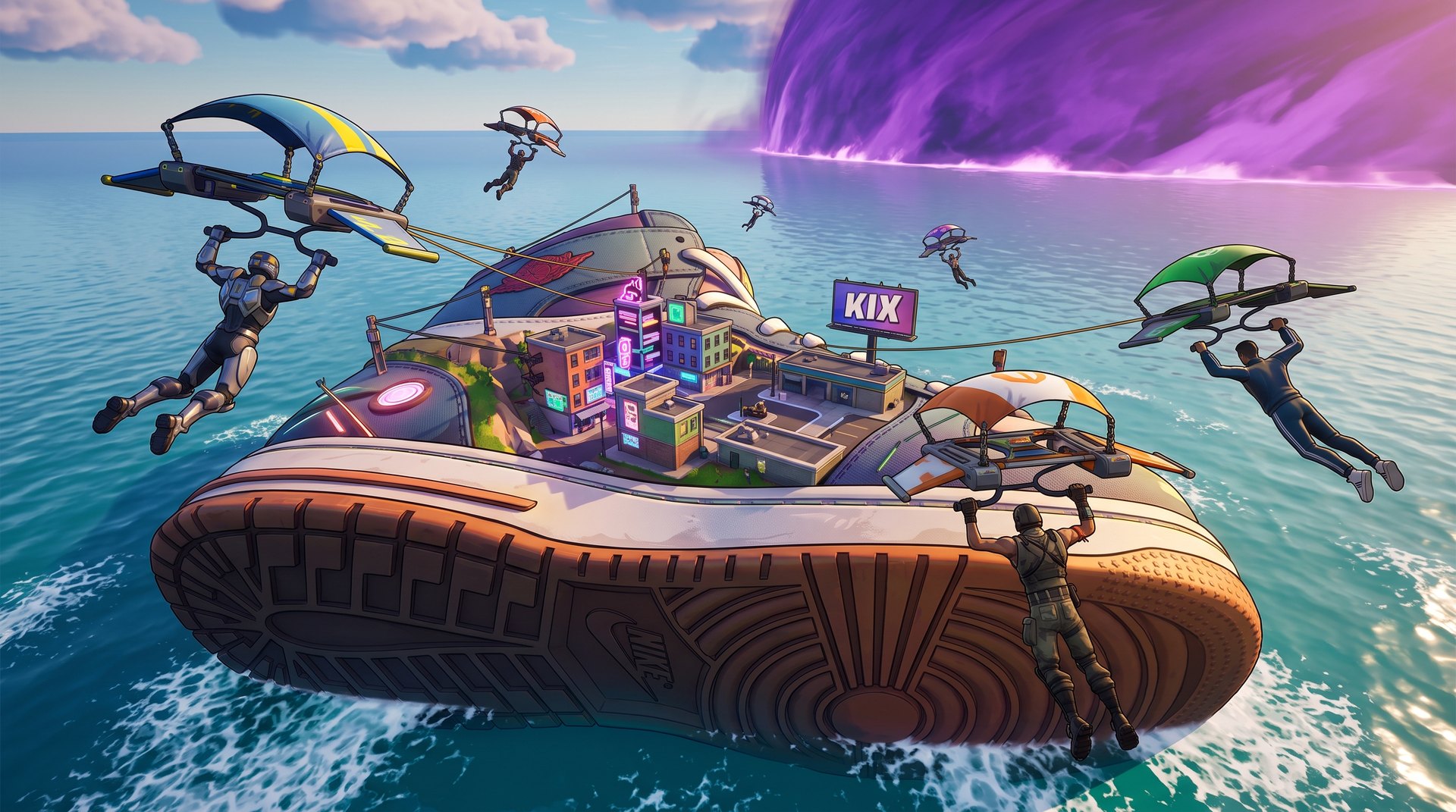 Custom branded islands built with UEFN.