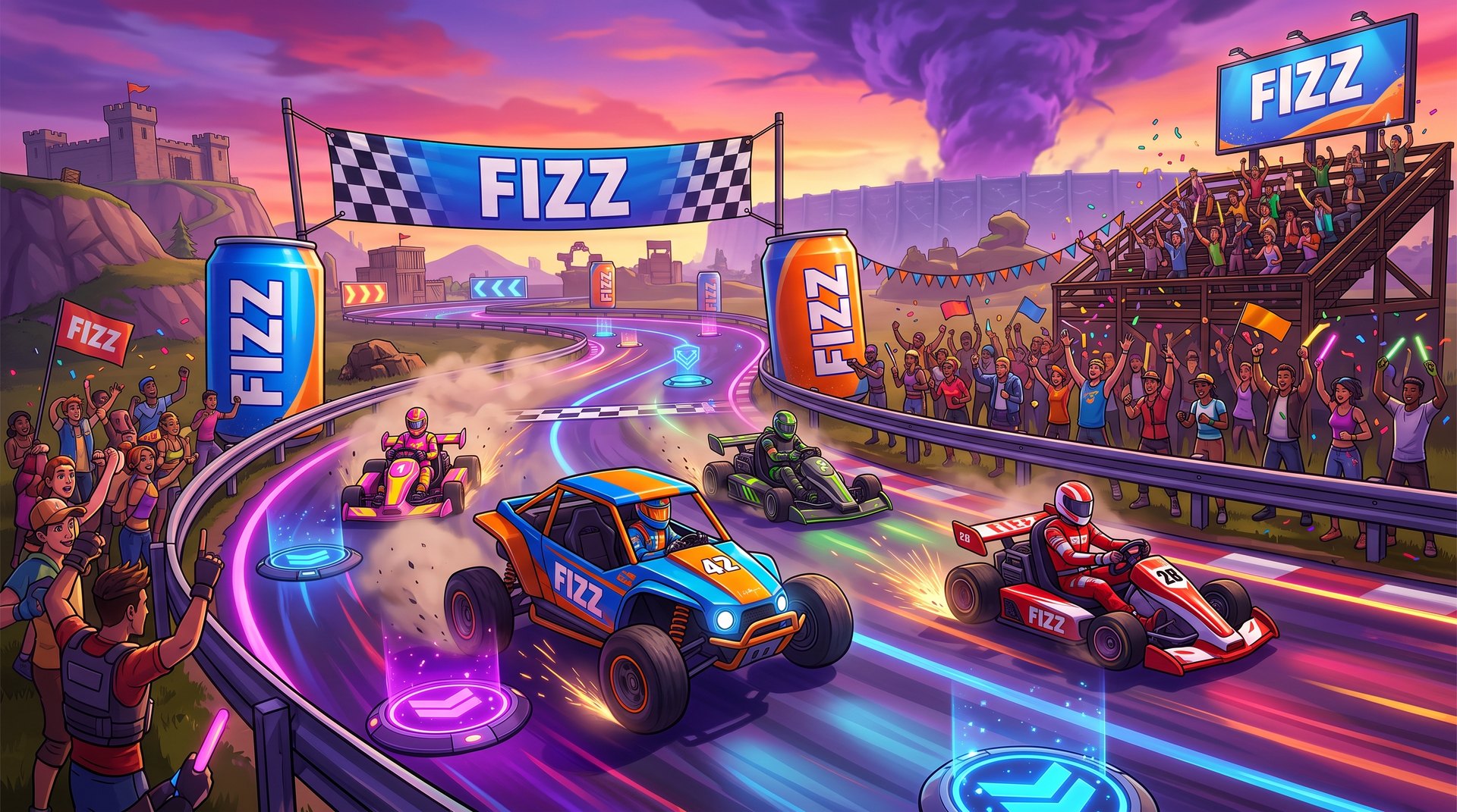 Racing minigames with your product on the track.